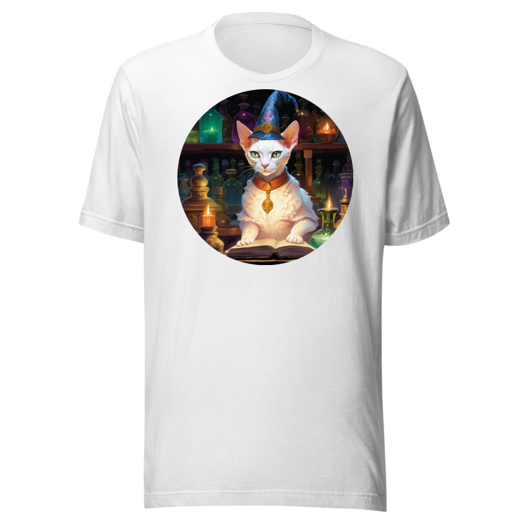 PugMug Custom White Devon Rex Cat T-Shirt