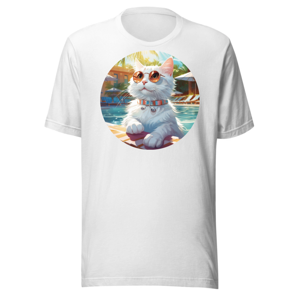 PugMug Custom White Companion Cat T-Shirt