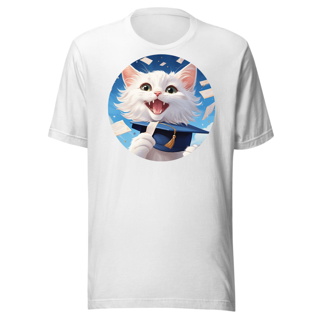 PugMug Custom White Companion Cat T-Shirt