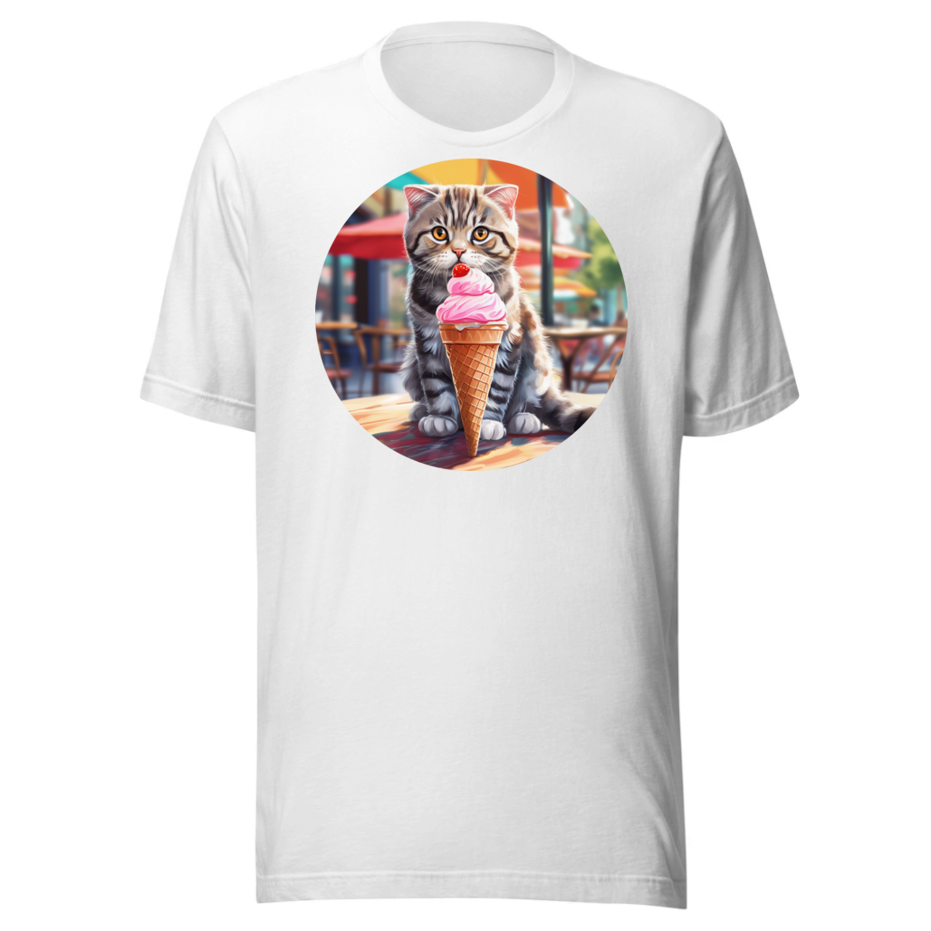 PugMug Custom Tabby Scottish Fold Cat T-Shirt