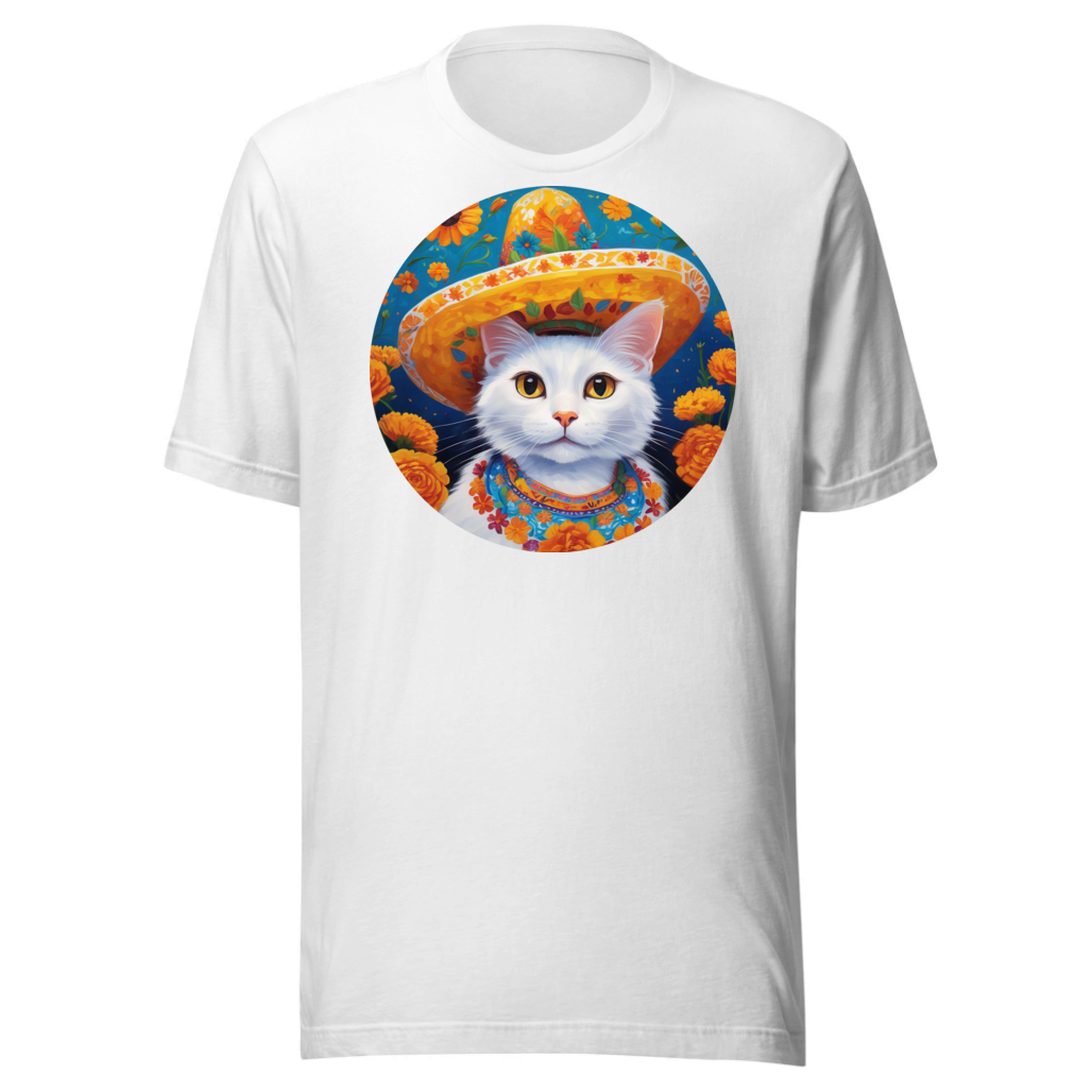 PugMug Custom White Companion Cat T-Shirt