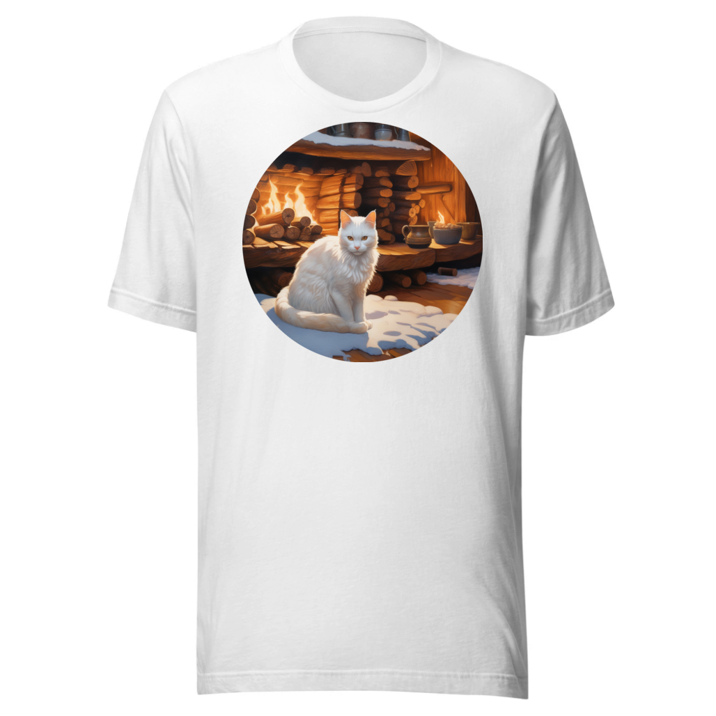 PugMug Custom White Companion Cat T-Shirt