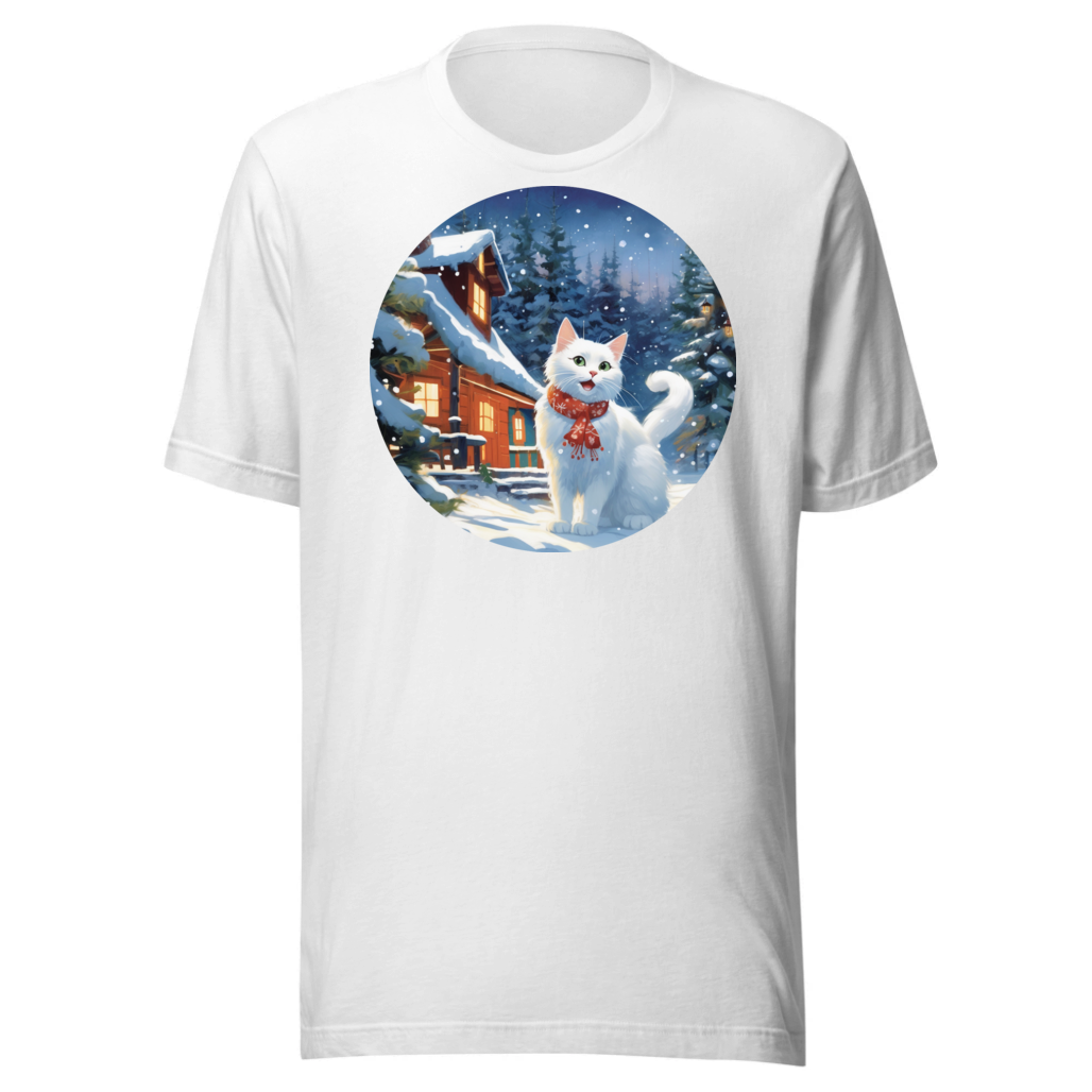 PugMug Custom White Companion Cat T-Shirt