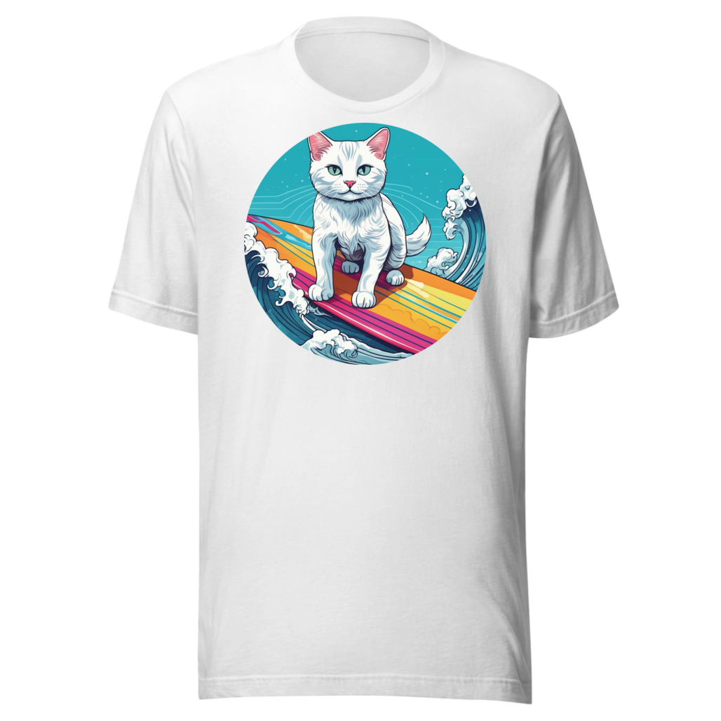 PugMug Custom White Companion Cat T-Shirt