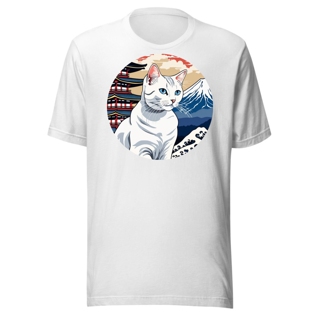 PugMug Custom White Companion Cat T-Shirt