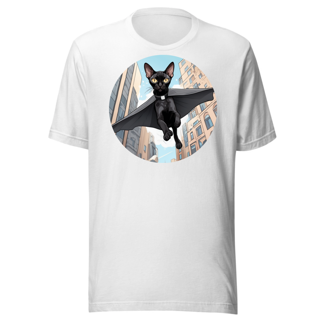 PugMug Custom Black Devon Rex Cat T-Shirt