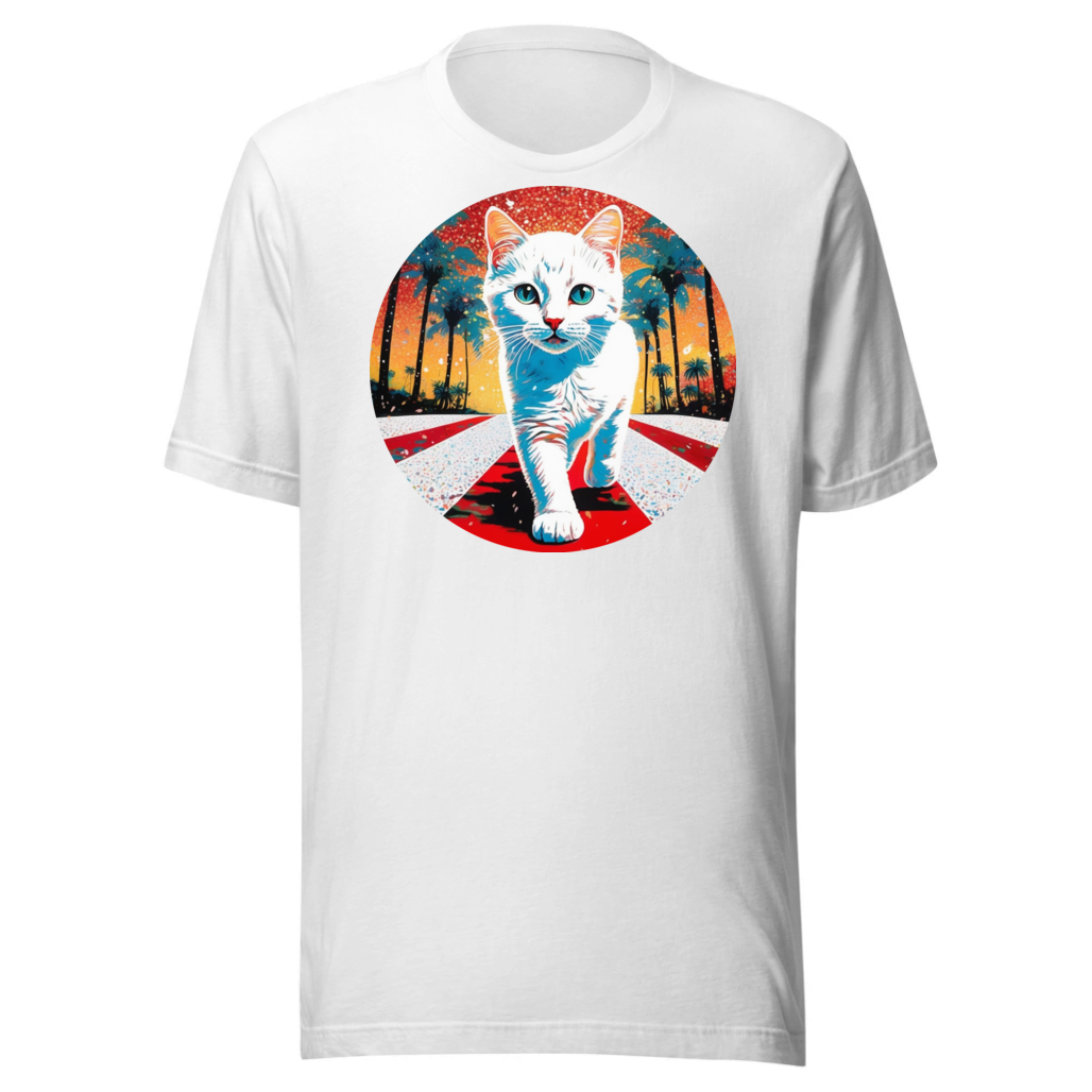 PugMug Custom White Companion Cat T-Shirt