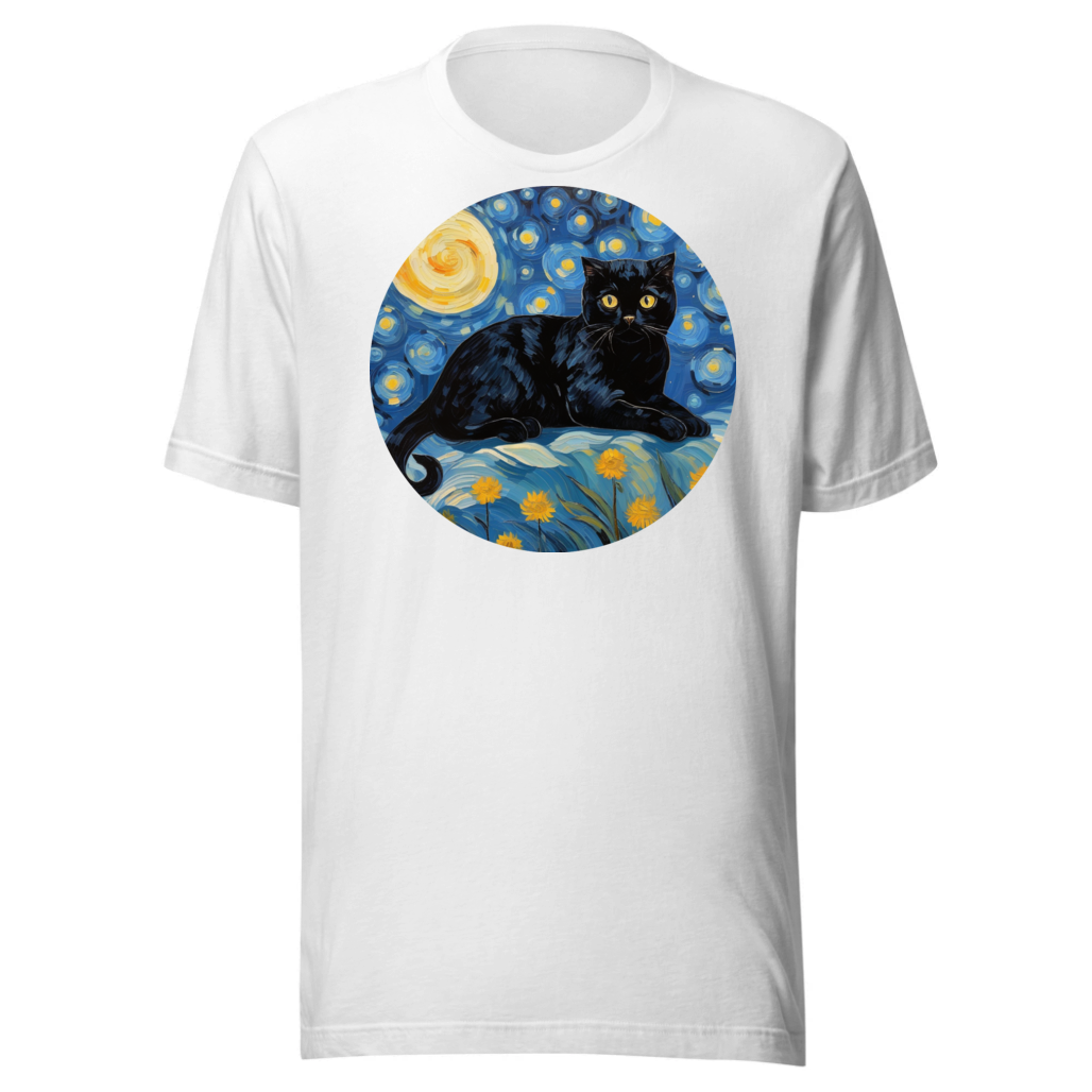 PugMug Custom Black Scottish Fold Cat T-Shirt
