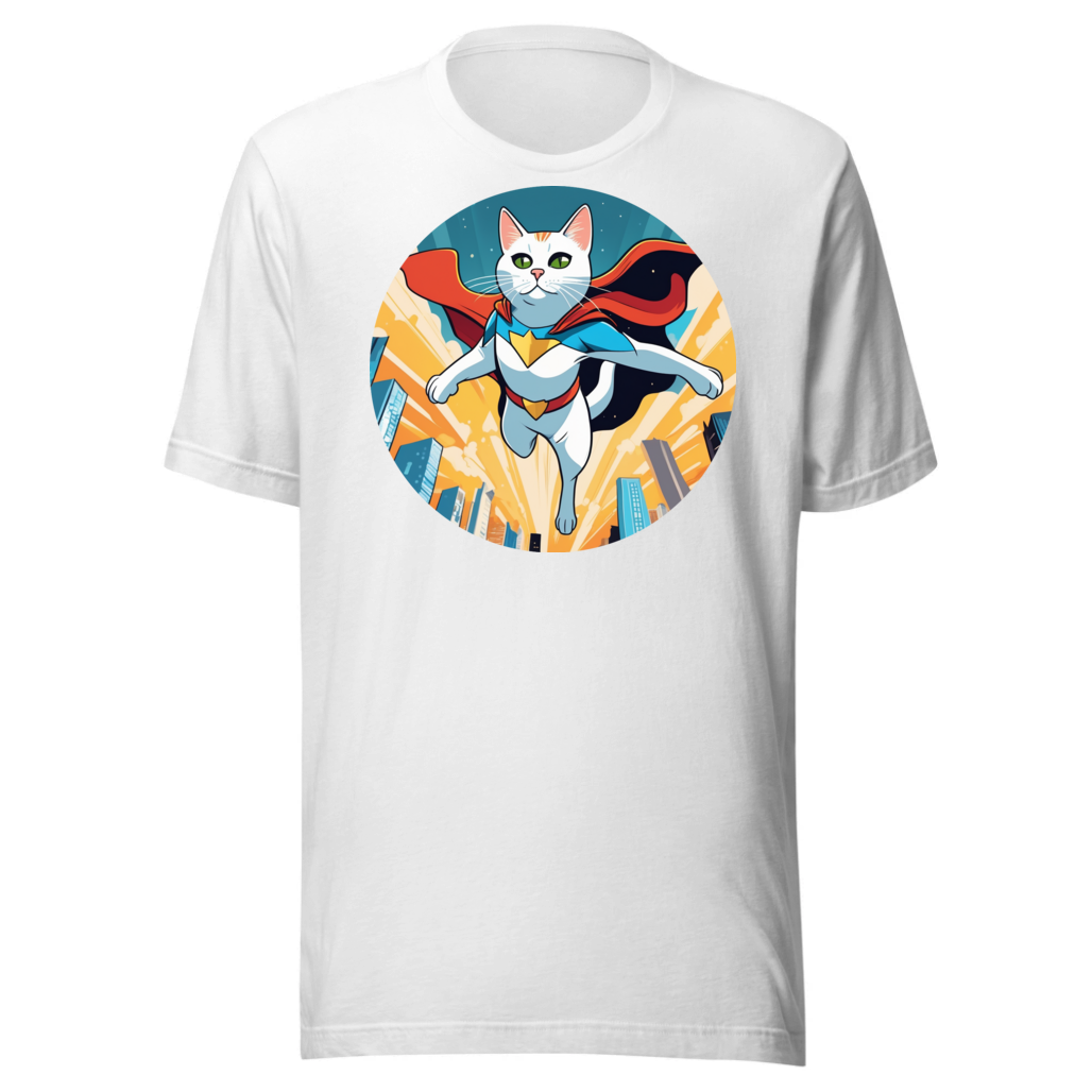 PugMug Custom White Companion Cat T-Shirt
