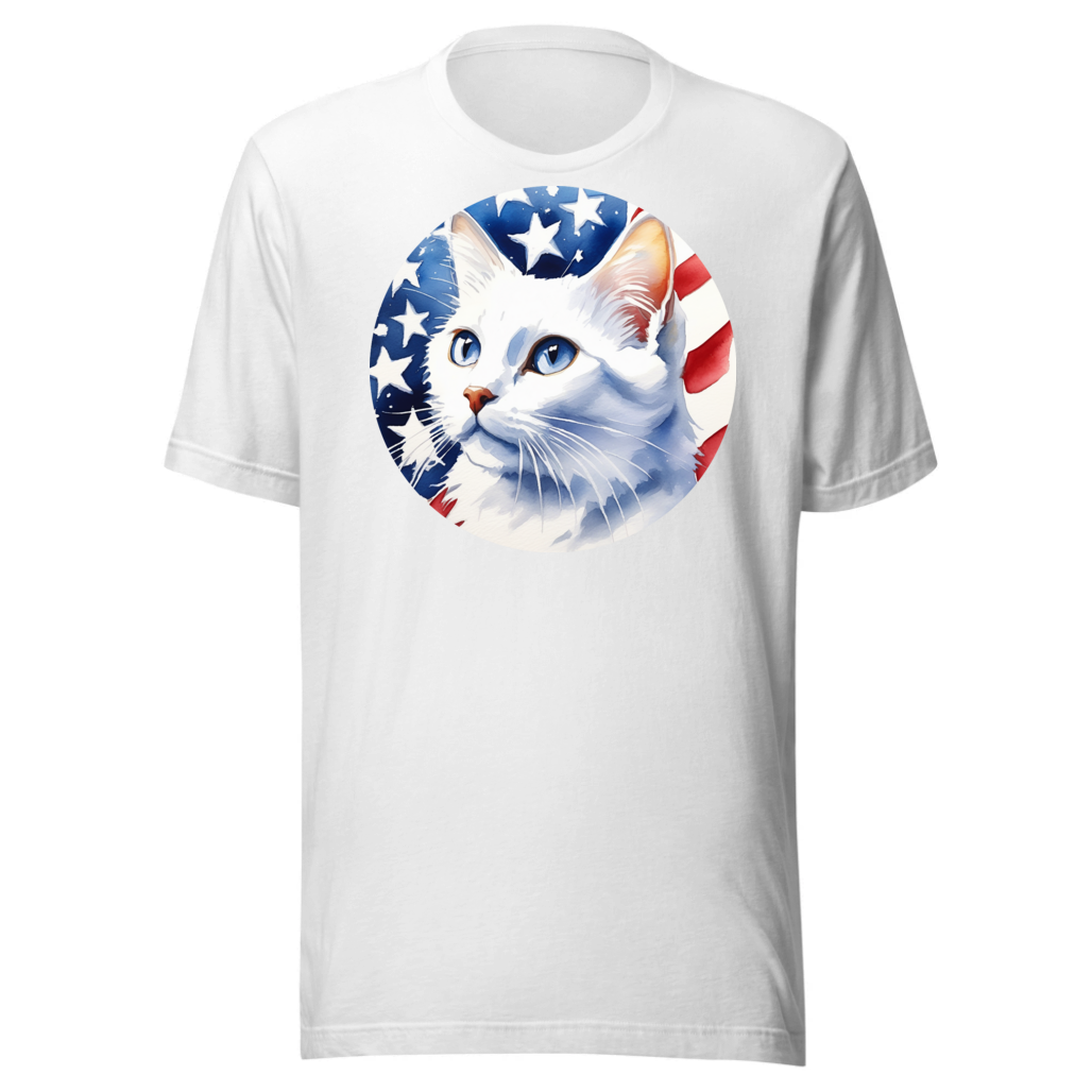 PugMug Custom White Companion Cat T-Shirt