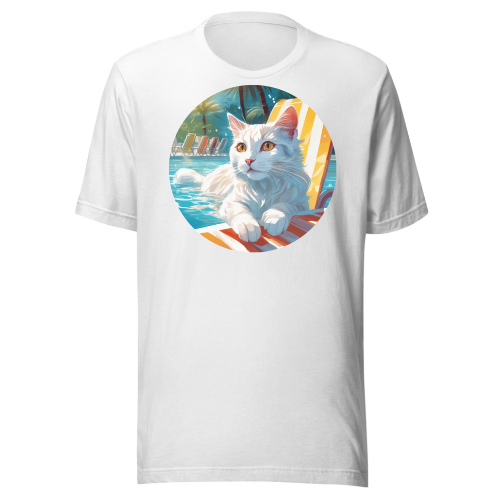 PugMug Custom White Companion Cat T-Shirt