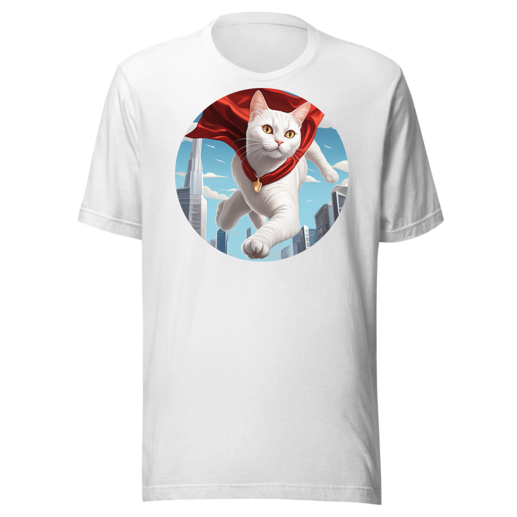 PugMug Custom White Companion Cat T-Shirt