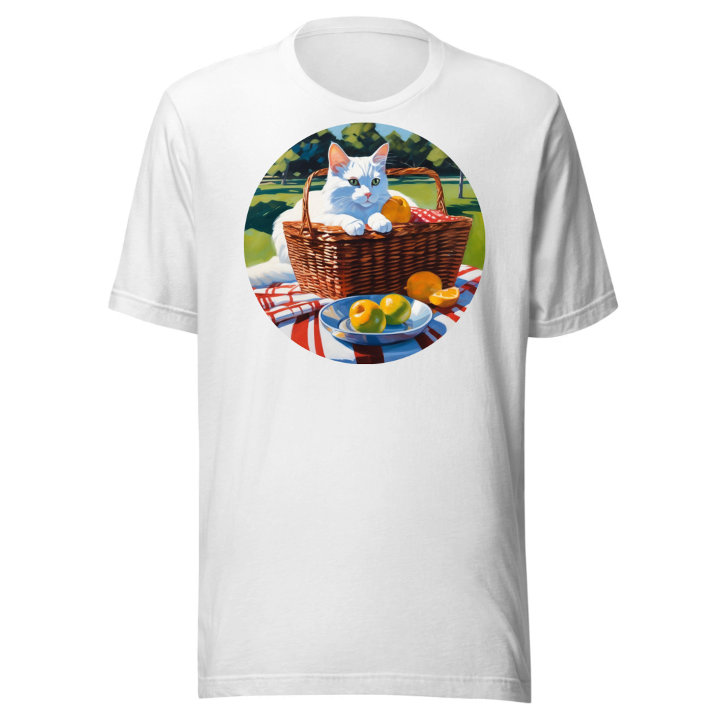 PugMug Custom White Companion Cat T-Shirt