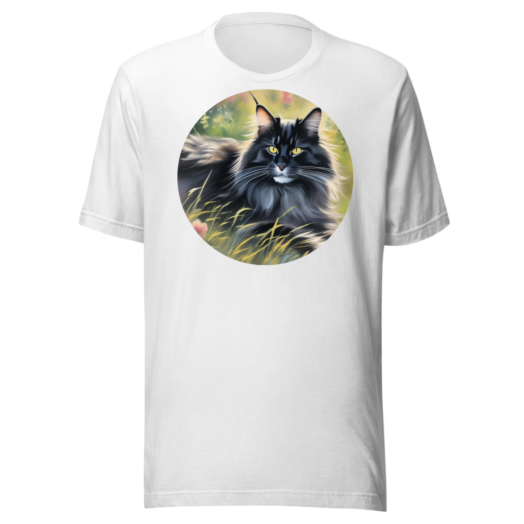 PugMug Custom Black Maine Coon Cat T-Shirt