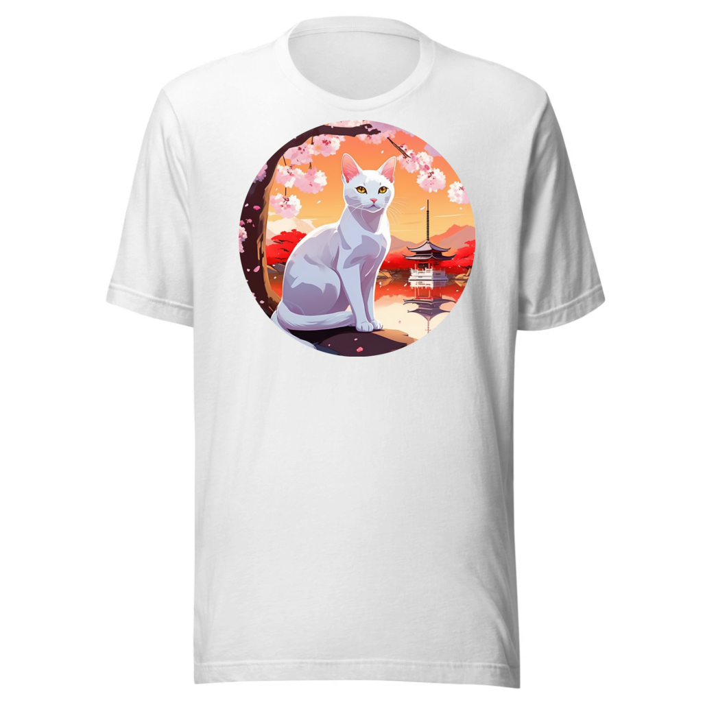 PugMug Custom White Abyssinian Cat T-Shirt
