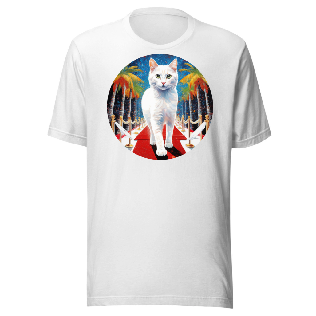 PugMug Custom White Companion Cat T-Shirt