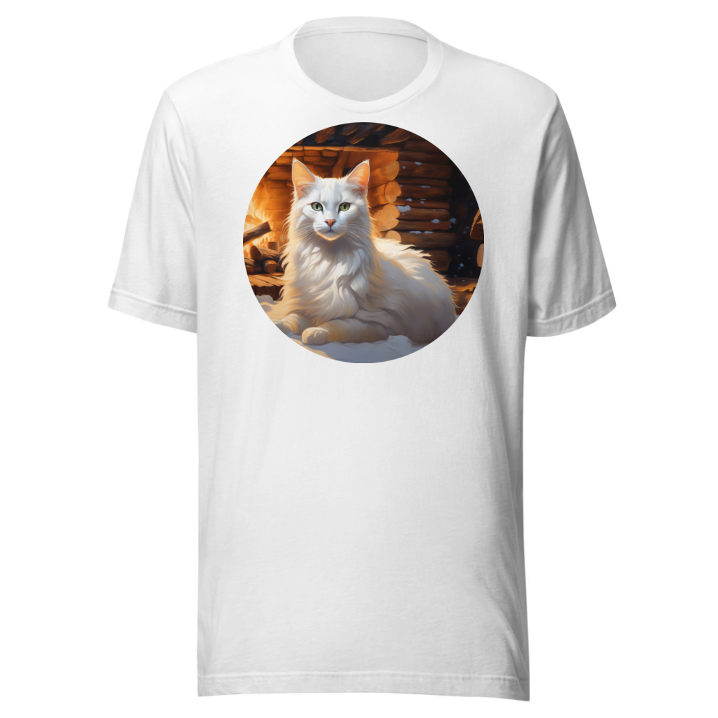 PugMug Custom White Companion Cat T-Shirt