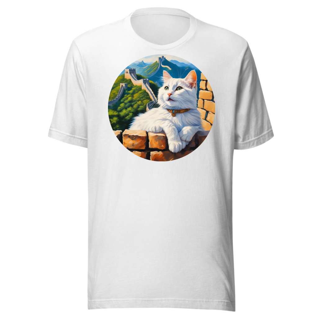 PugMug Custom White Companion Cat T-Shirt