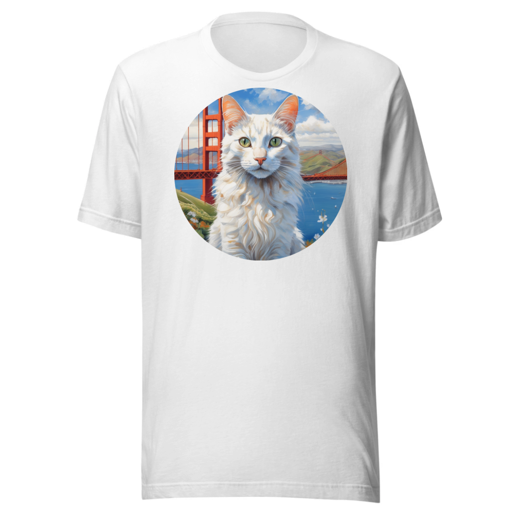 PugMug Custom White Companion Cat T-Shirt