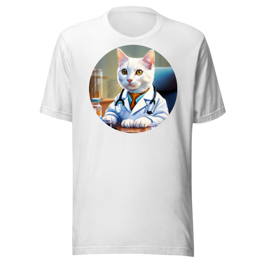 PugMug Custom White Companion Cat T-Shirt