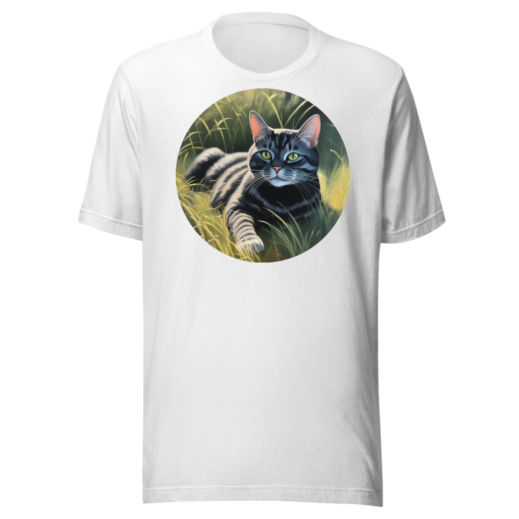 PugMug Custom Black American Shorthair Cat T-Shirt