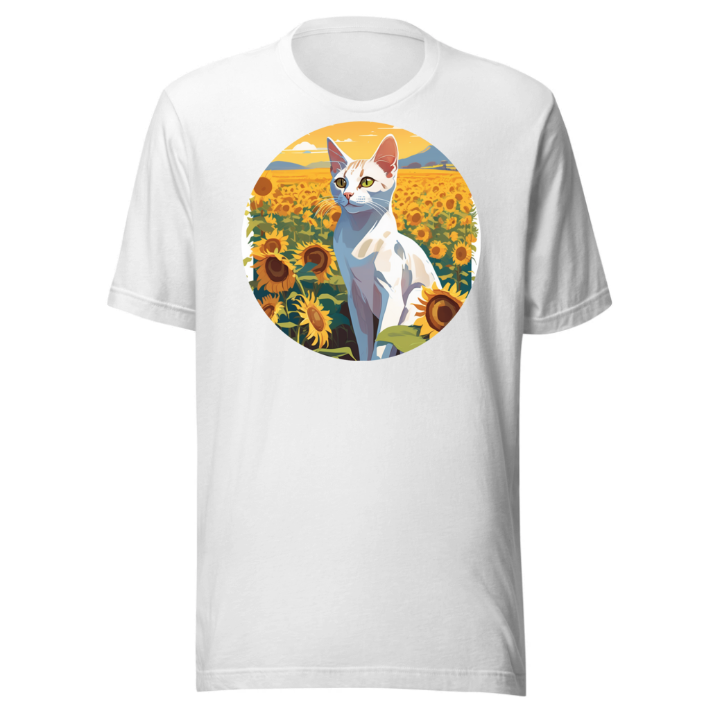 PugMug Custom White Abyssinian Cat T-Shirt