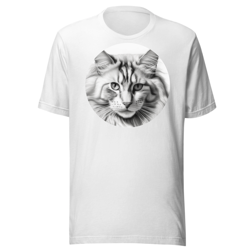 PugMug Custom White Maine Coon Cat T-Shirt