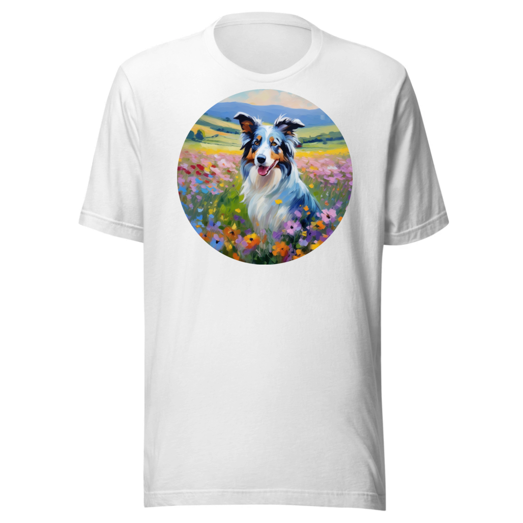 PugMug Custom Blue Merle Border Collie T-Shirt