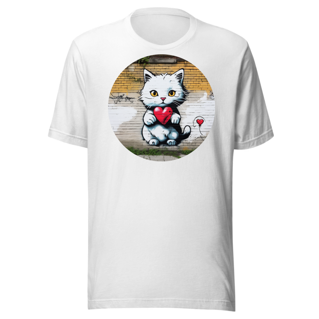 PugMug Custom White Companion Cat T-Shirt