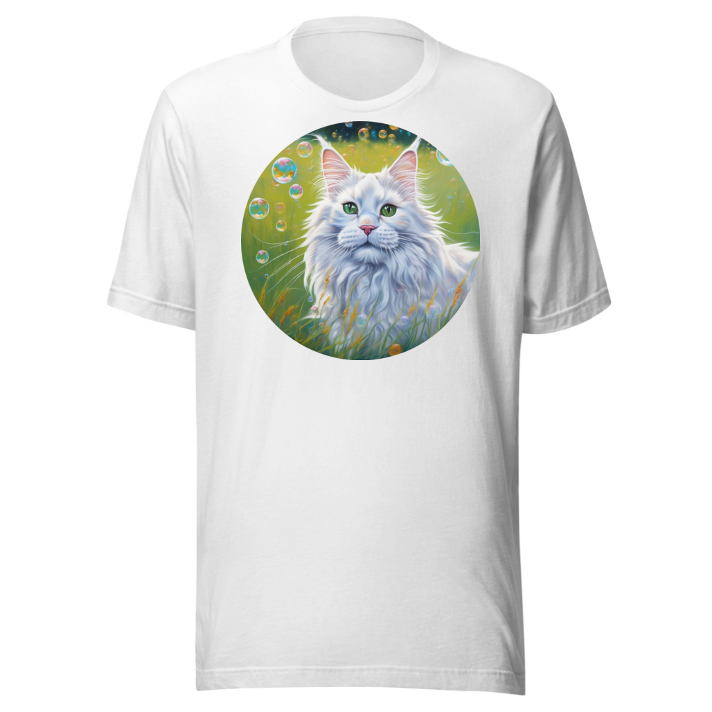 PugMug Custom White Maine Coon Cat T-Shirt