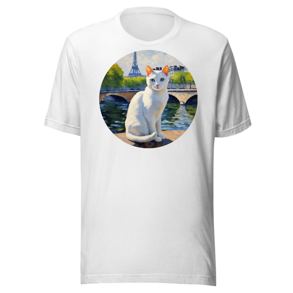 PugMug Custom White Companion Cat T-Shirt