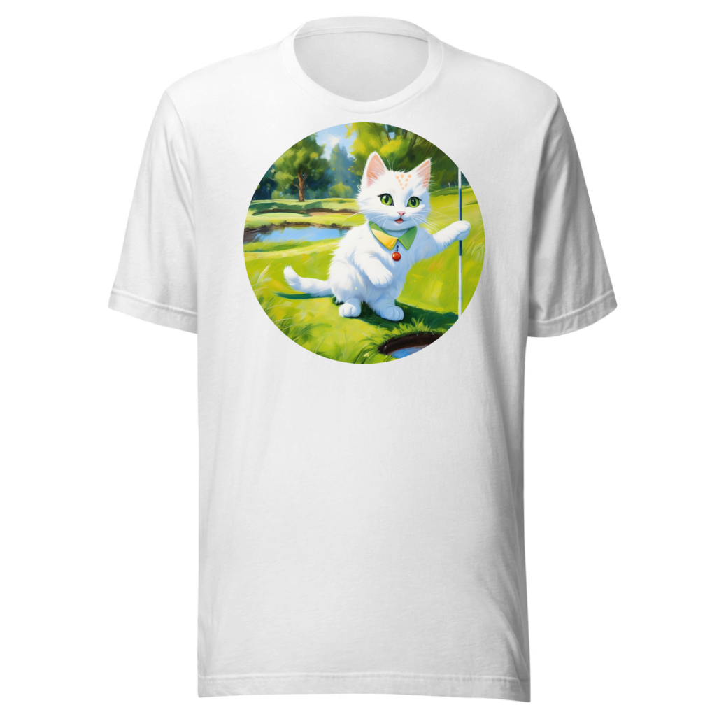 PugMug Custom White Companion Cat T-Shirt