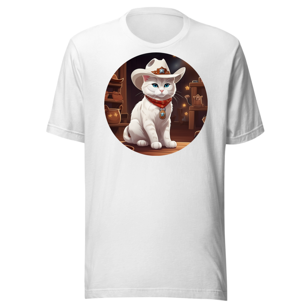 PugMug Custom White Companion Cat T-Shirt