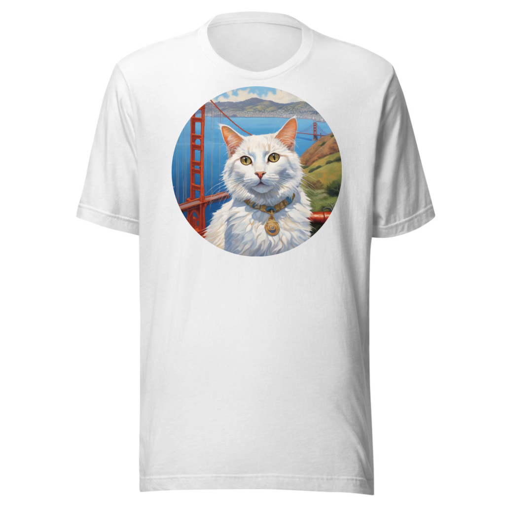 PugMug Custom White Companion Cat T-Shirt