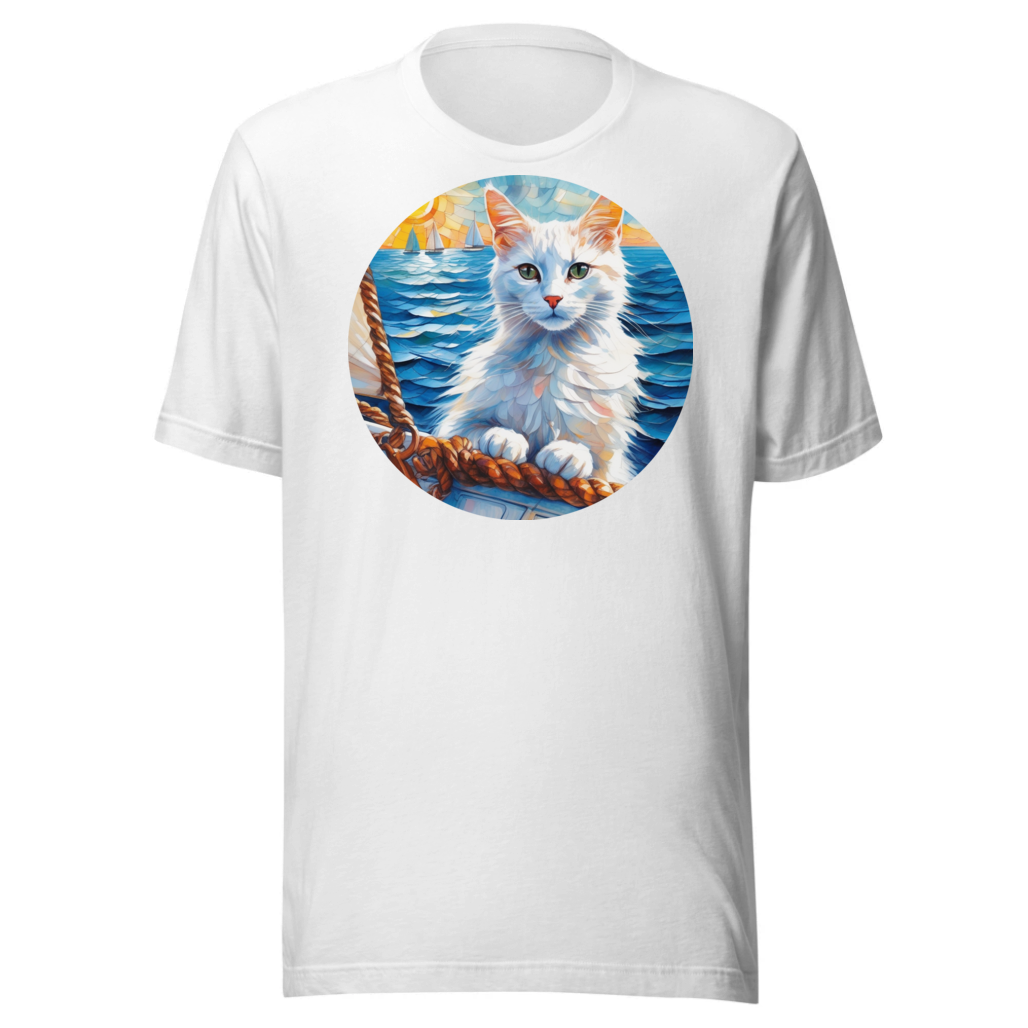 PugMug Custom White Companion Cat T-Shirt