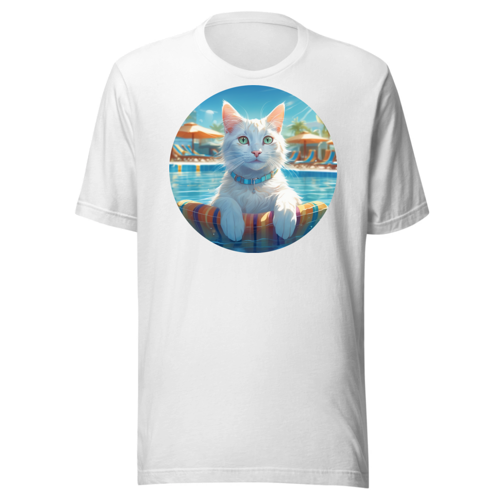 PugMug Custom White Companion Cat T-Shirt