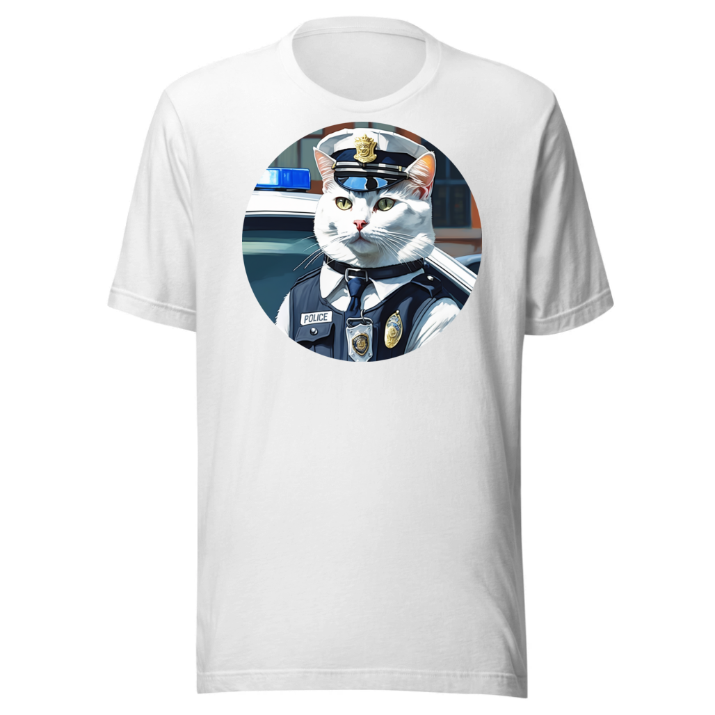 PugMug Custom White Companion Cat T-Shirt