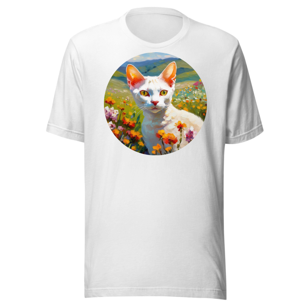 PugMug Custom White Devon Rex Cat T-Shirt