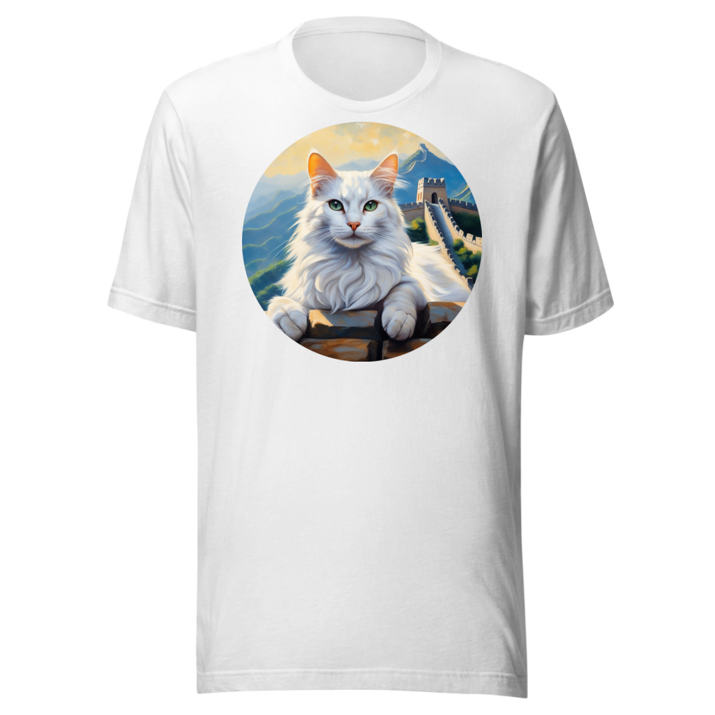 PugMug Custom White Companion Cat T-Shirt