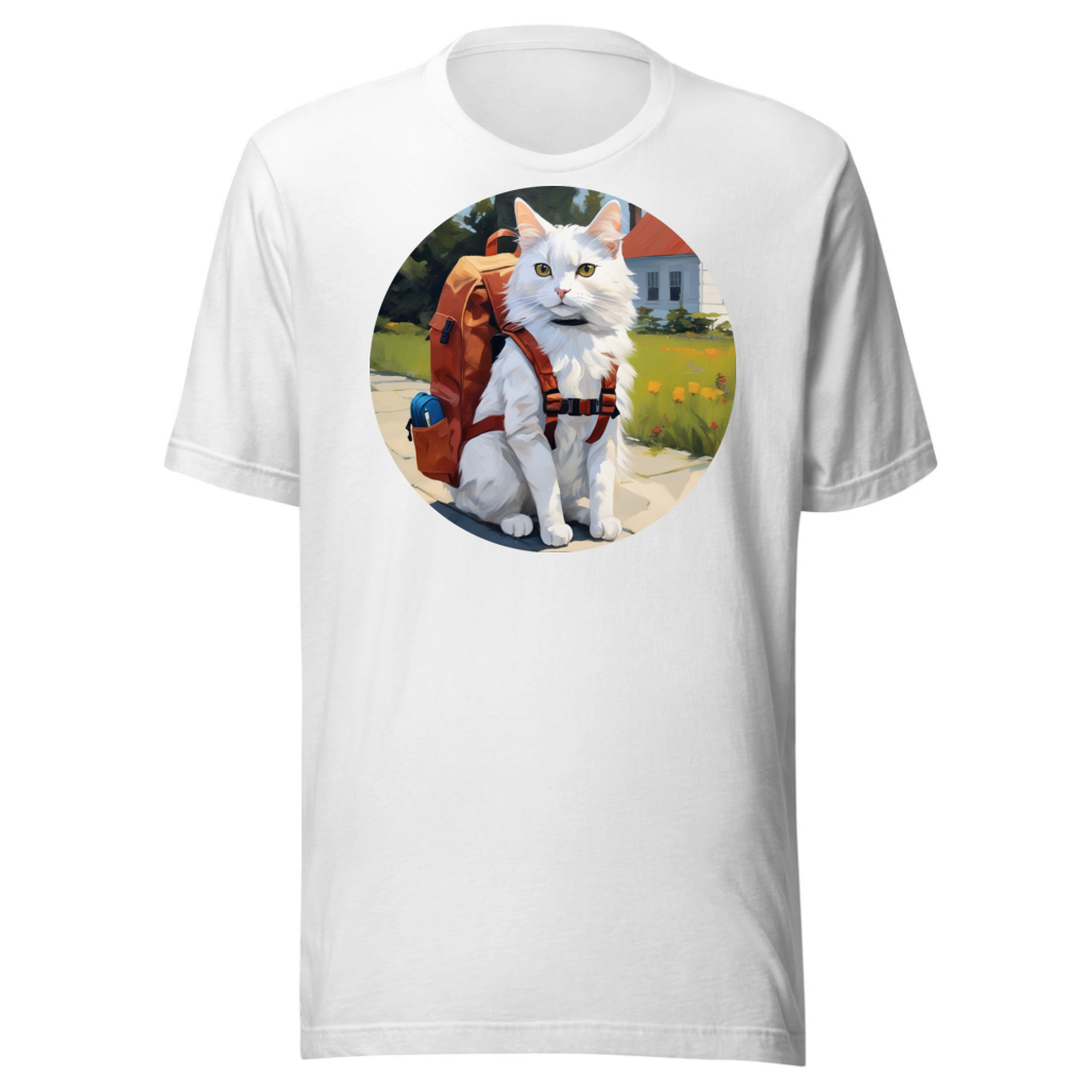 PugMug Custom White Companion Cat T-Shirt