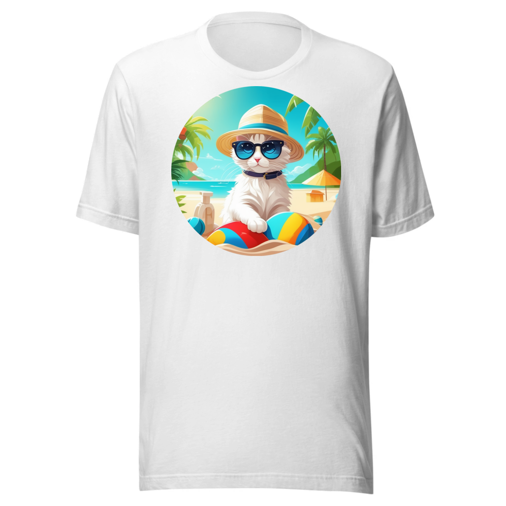 PugMug Custom White Companion Cat T-Shirt