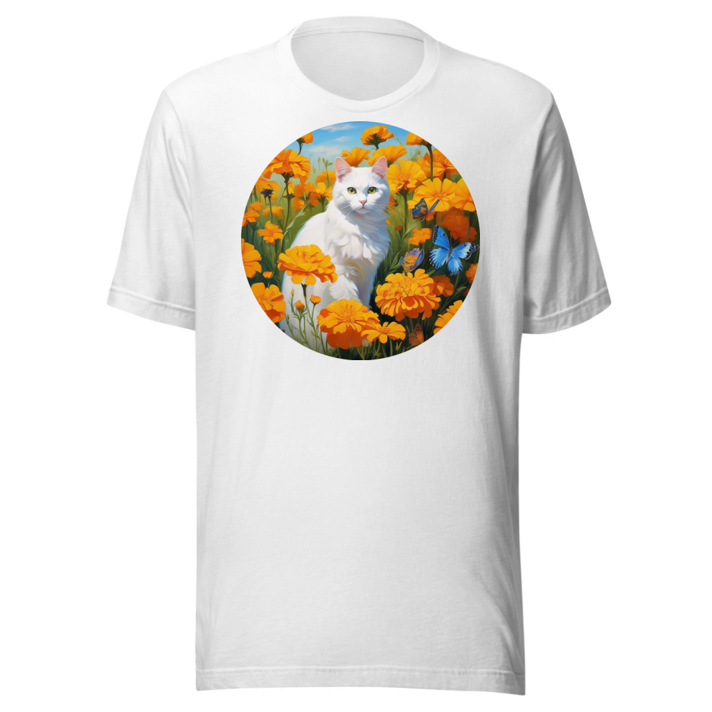 PugMug Custom White Companion Cat T-Shirt