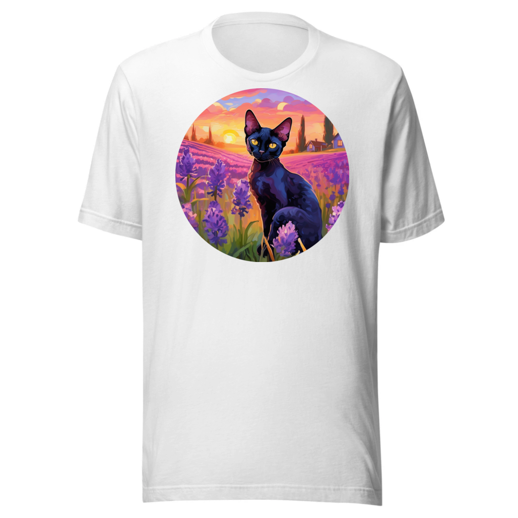 PugMug Custom Black Devon Rex Cat T-Shirt