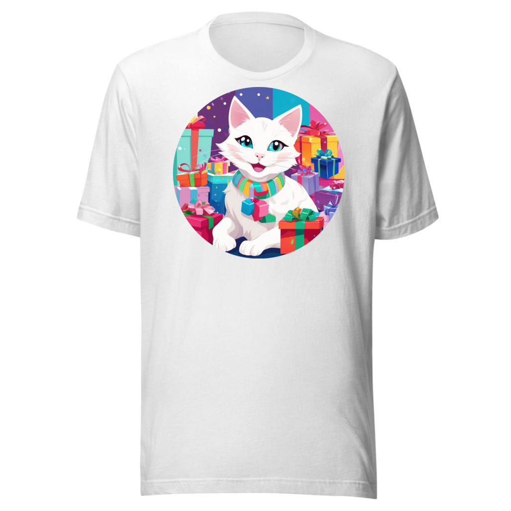 PugMug Custom White Companion Cat T-Shirt