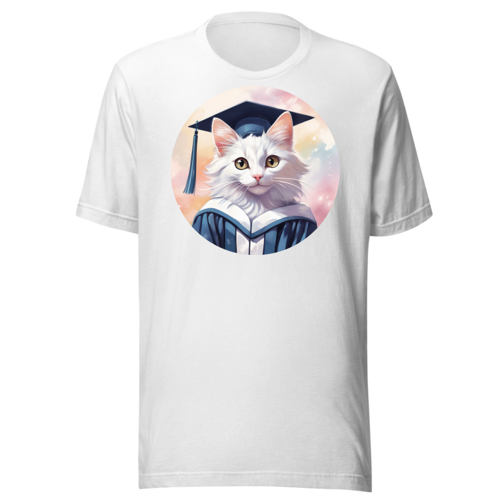 PugMug Custom White Companion Cat T-Shirt