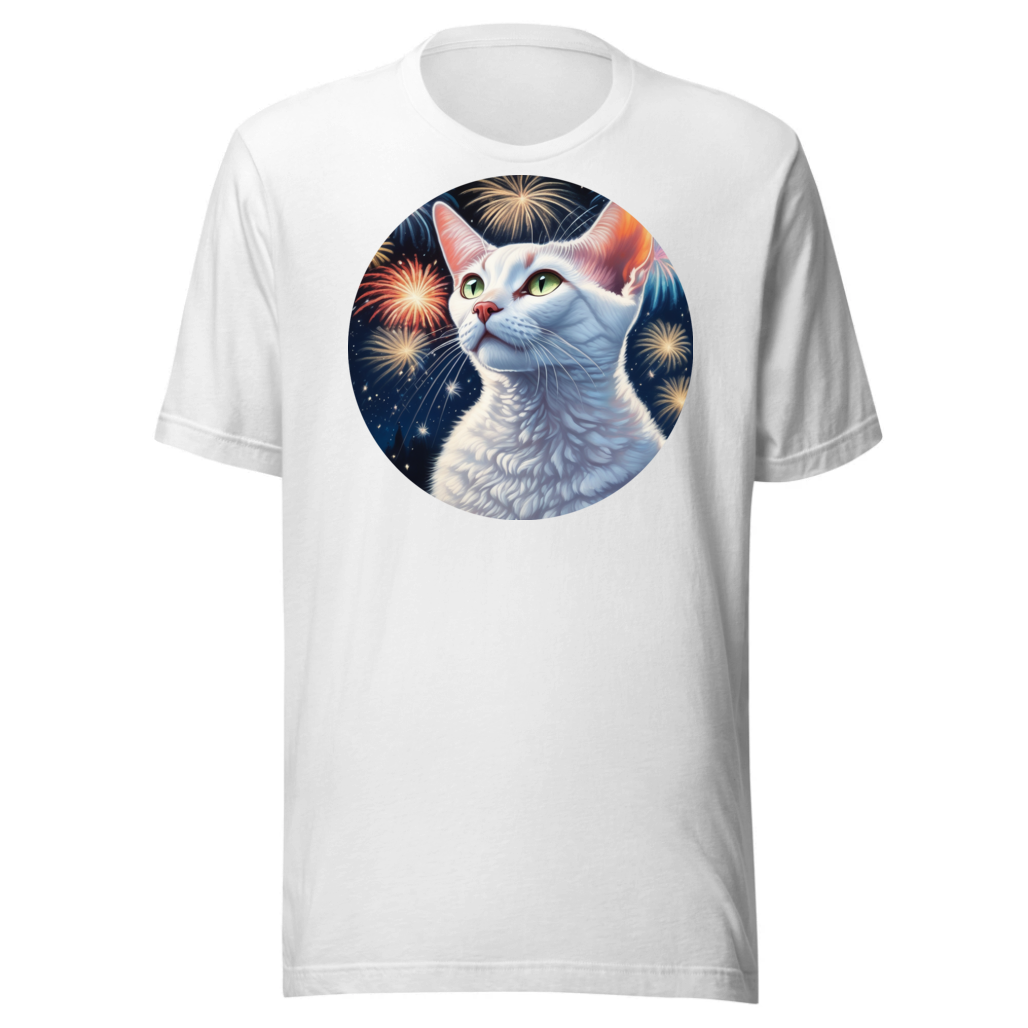 PugMug Custom White Devon Rex Cat T-Shirt