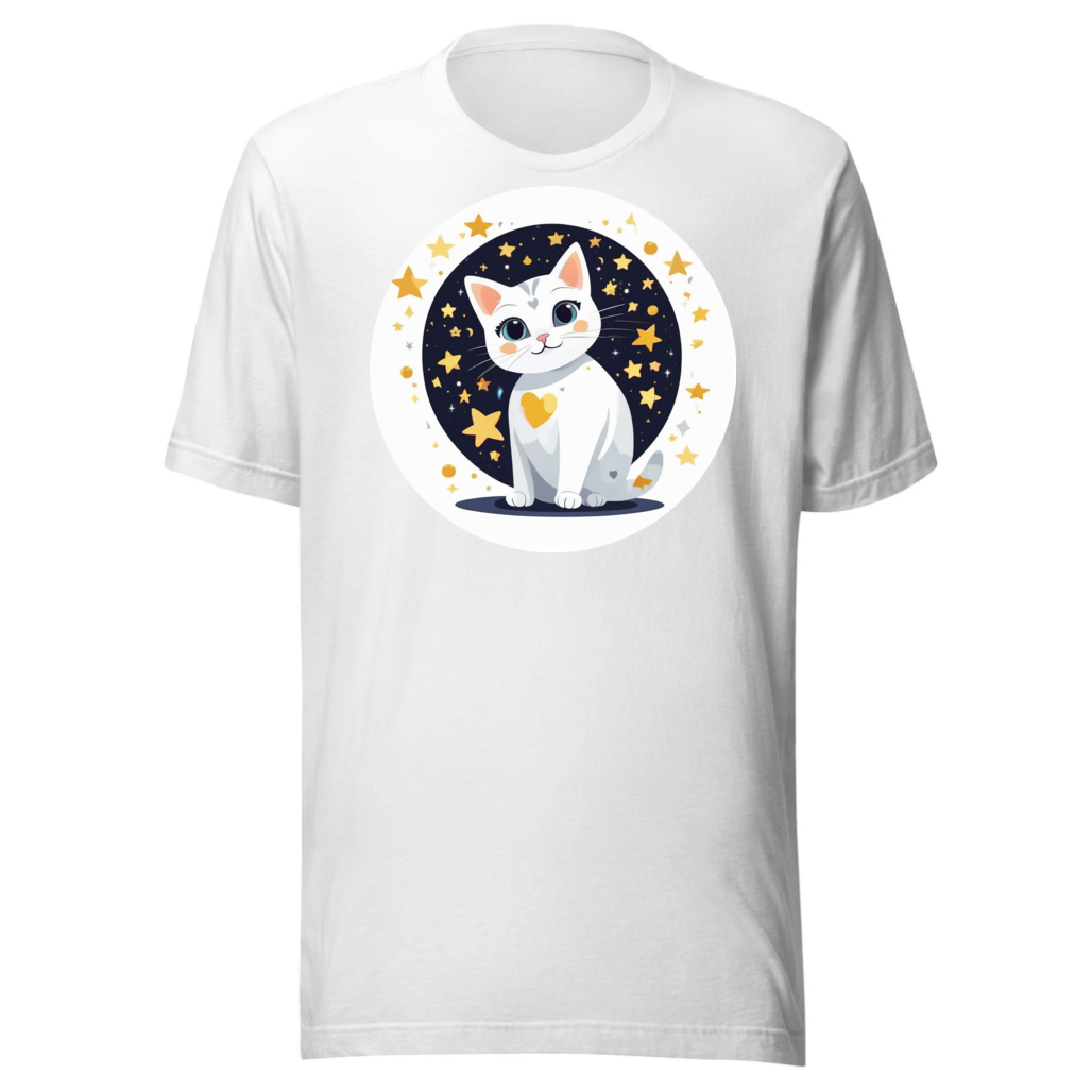 PugMug Custom White Companion Cat T-Shirt