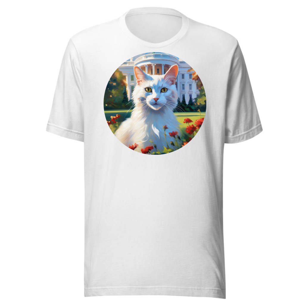 PugMug Custom White Companion Cat T-Shirt