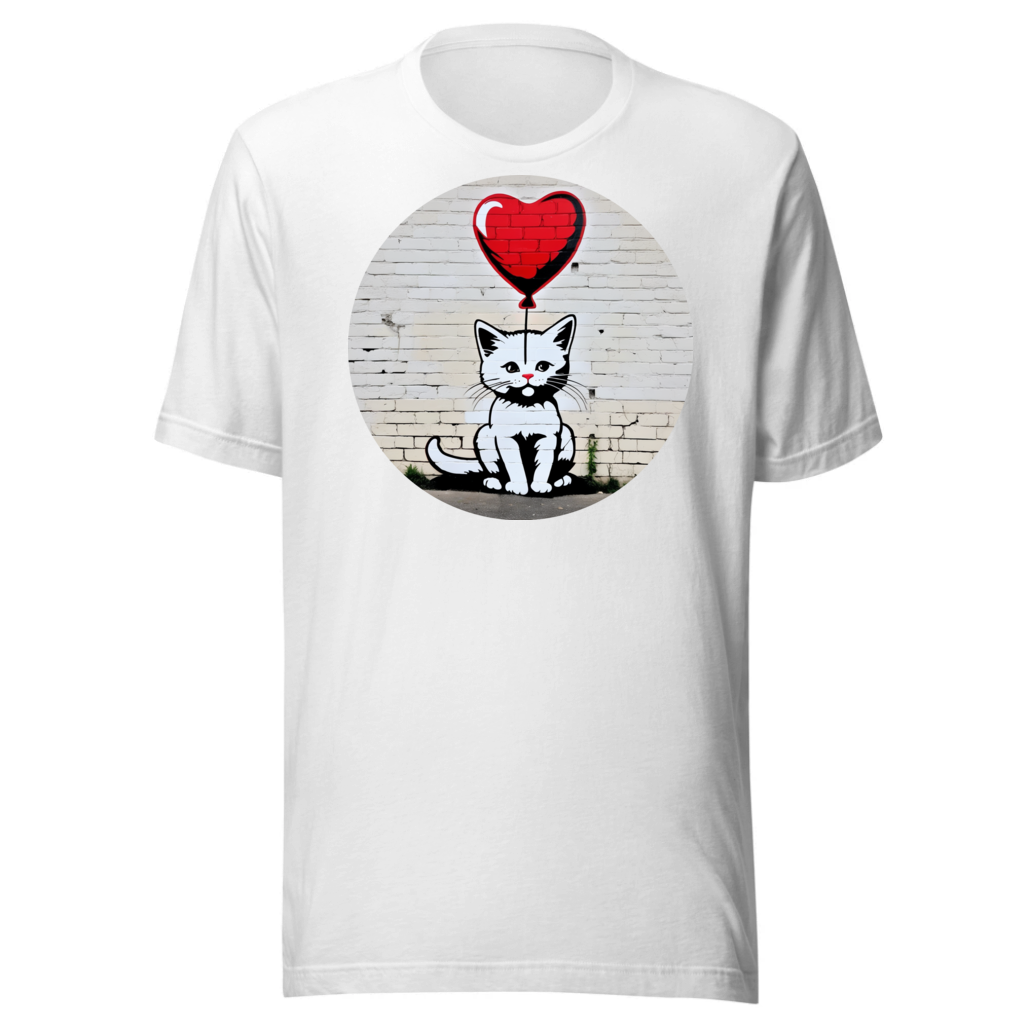 PugMug Custom White Companion Cat T-Shirt
