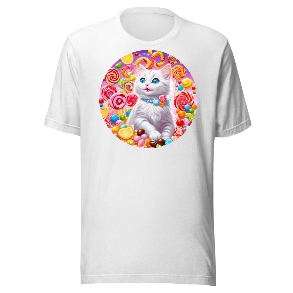 PugMug Custom White Companion Cat T-Shirt